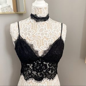 Black Lace Tank Top